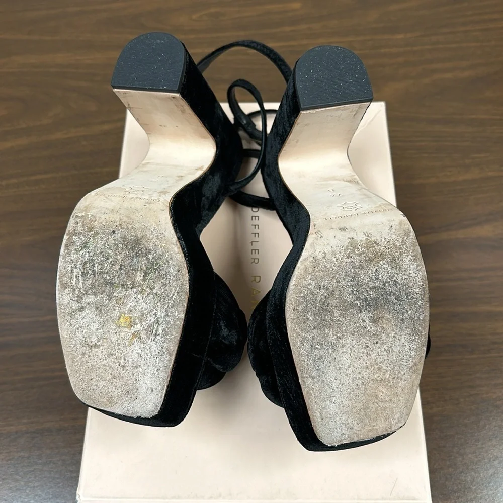 Loeffler Randall Fae Platform Sandal in Black Velvet - Picture 10 of 14
